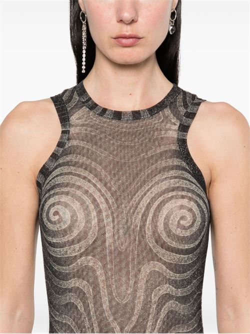 Mesh Bodysuit Spiral Printed JEAN PAUL GAULTIER | 2534FBD068T587000203